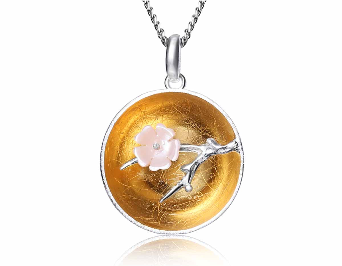 Cherry Blossom Pendant Necklace Set