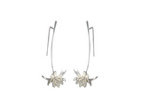 Night-Blooming Cereus Flower Dangle Earrings