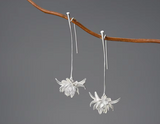 Night-Blooming Cereus Flower Dangle Earrings