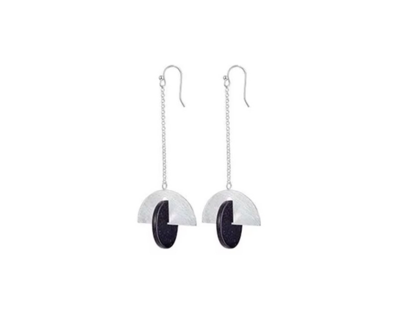 Sector Rotable Long Dangle Earrings