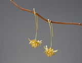 Night-Blooming Cereus Flower Dangle Earrings