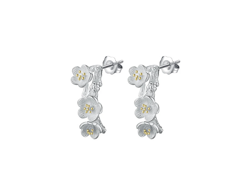 Hanging Elegant Flower Stud Earrings