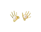 Pearls in Hands Stud Earrings