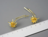 Night-Blooming Cereus Flower Dangle Earrings