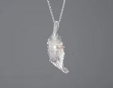 Pearl Long Leaf Pendant