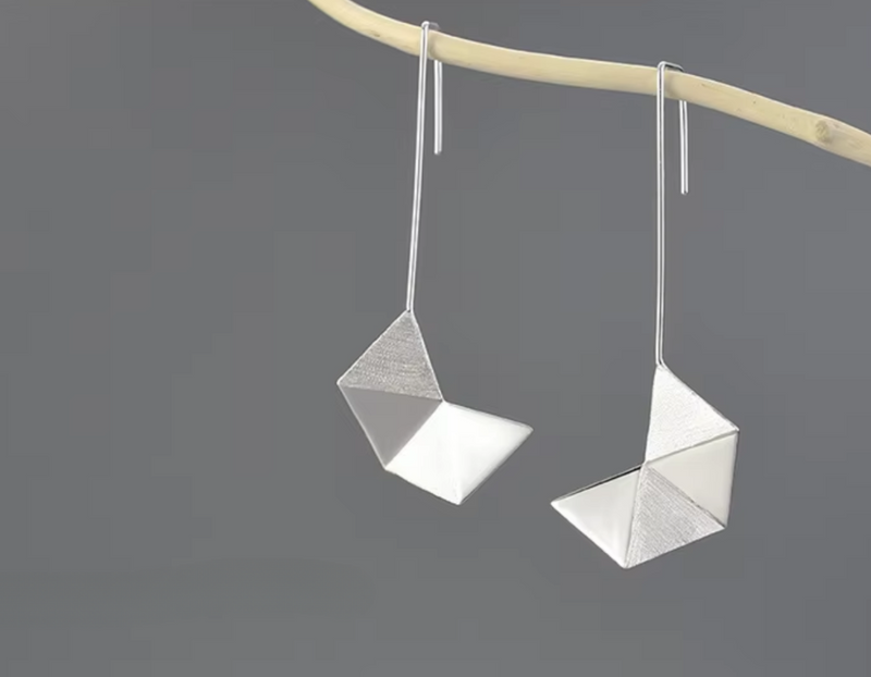 Origami Art Dangle Earrings