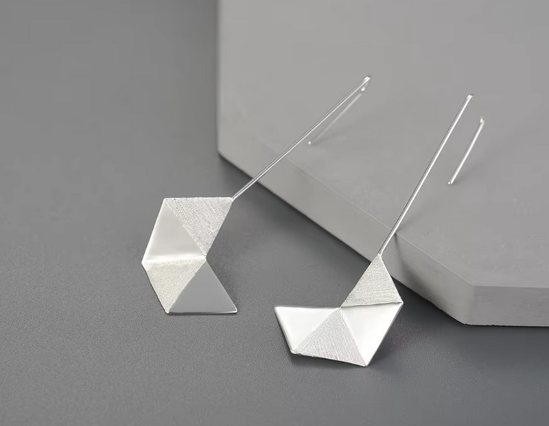 Origami Art Dangle Earrings