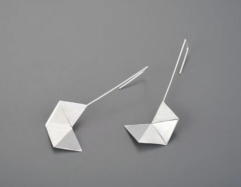 Origami Art Dangle Earrings