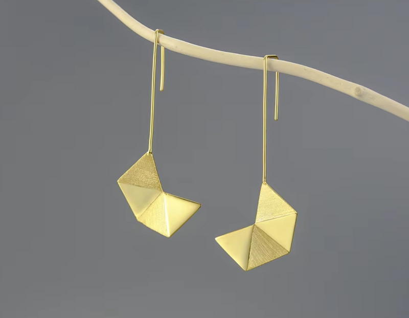 Origami Art Dangle Earrings