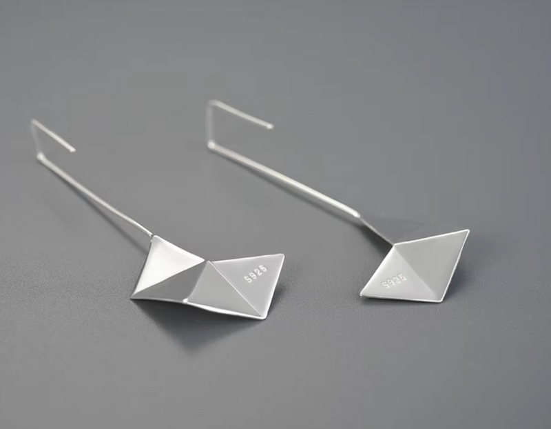 Origami Art Dangle Earrings