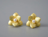 Begonia Flower Stud Earrings