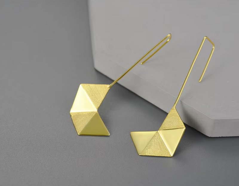 Origami Art Dangle Earrings