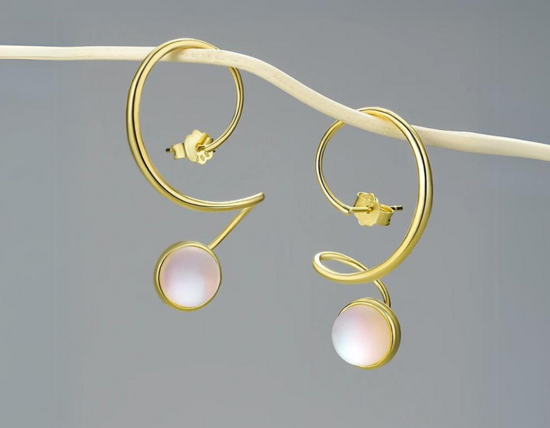 Moonstone Dangle Earrings