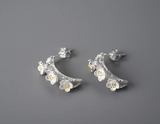 Hanging Elegant Flower Stud Earrings