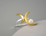 Double Moon Ring