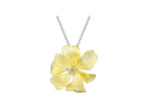 Large Peony Flower Necklace