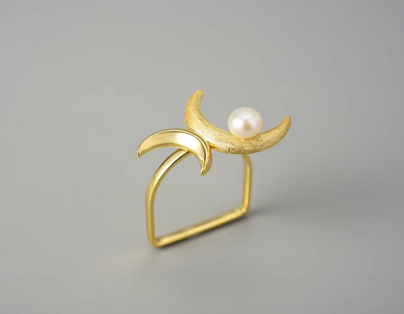 Double Moon Ring