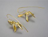 Big Orchid Flower Dangle Earrings