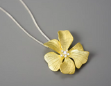 Large Peony Flower Necklace