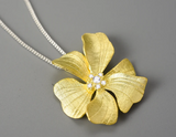 Large Peony Flower Necklace