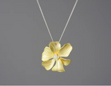 Large Peony Flower Necklace