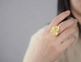 Large Peony Flower Rings