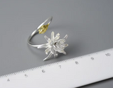 Night-Blooming Cereus Flower Dangle Ring