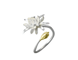 Night-Blooming Cereus Flower Dangle Ring