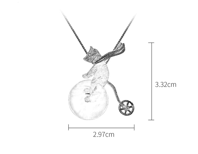 Bicycle Riding Bear Pendant