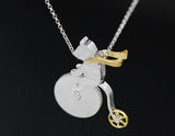 Bicycle Riding Bear Pendant