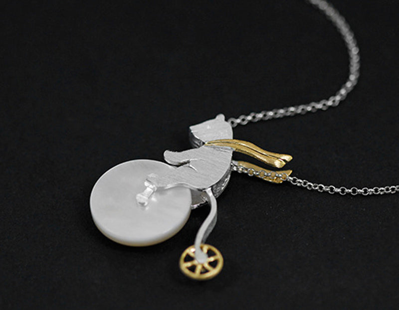 Bicycle Riding Bear Pendant