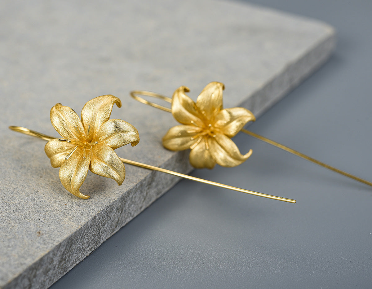 Sterling Silver | Lily Flower Earring - Lotus Fun