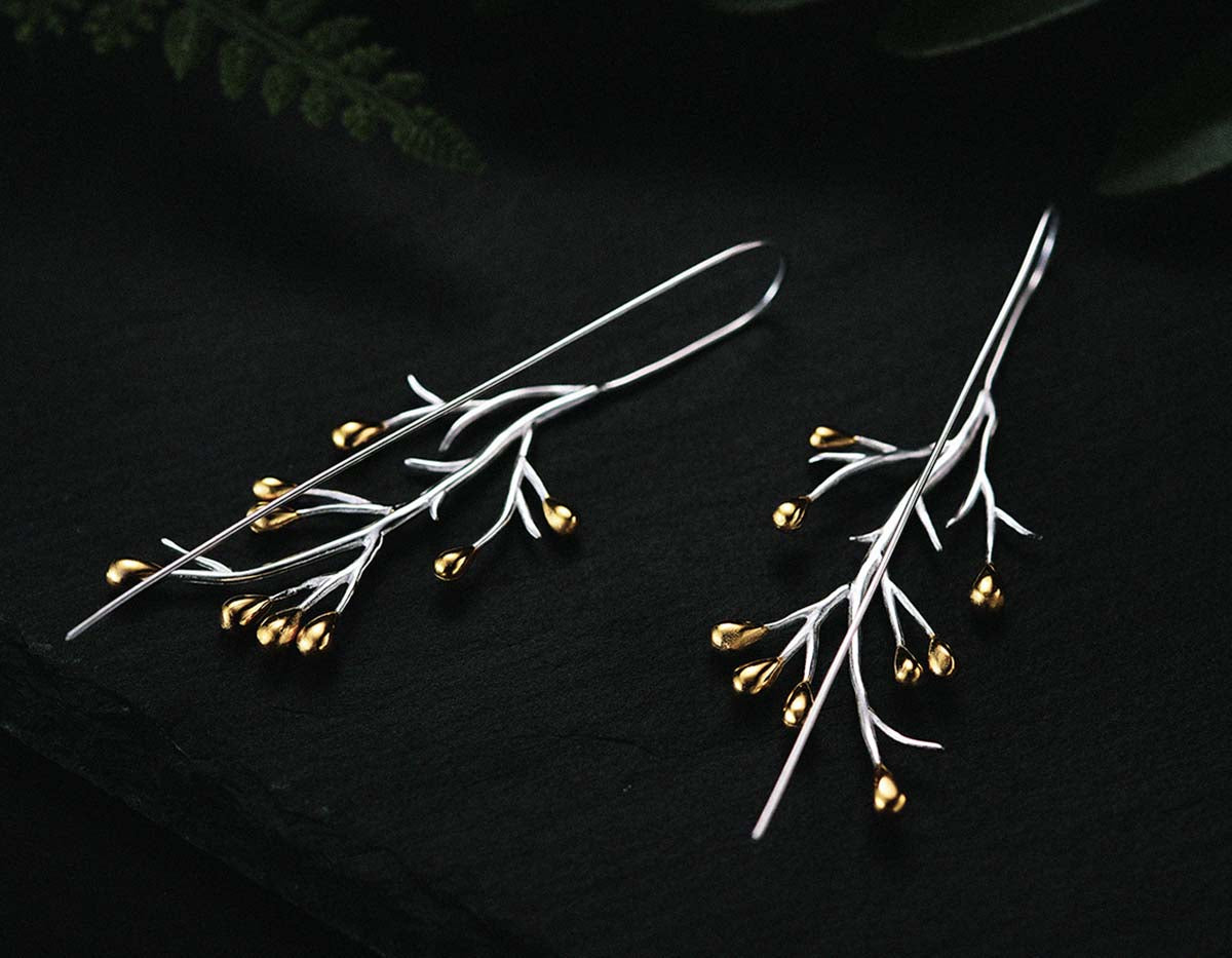 Silver branch earrings, wire tree branch jewelry, bubble earrings, new beginnings jewelry, cheapest silver wire earrings, argentium silver earrings